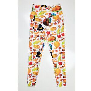 Fiercepulse Thanksgiving Turkey Holiday Leggings L